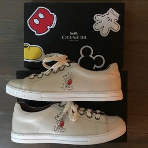 EUC- DISNEY X COACH - LEATHER SNEAKERS- Size 8